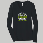 Ladies Long Sleeve V Neck